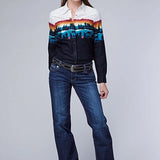 Roper 1993 Lakeside Camp (Black) - Women's Western Shirt