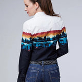 Roper 1993 Lakeside Camp (Black) - Women's Western Shirt