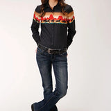 Roper 1297 Red Mesa Border (Black) - Women's Western Shirt