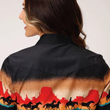 Roper 1297 Red Mesa Border (Black) - Women's Western Shirt