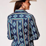 Roper 1908 Serape Stripe (Blue) - Women's Western Shirt
