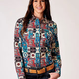 Roper 1909 Vintage Patchwork Print (Multi) - Women's Western Shirt