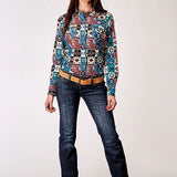 Roper 1909 Vintage Patchwork Print (Multi) - Women's Western Shirt