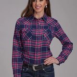 Roper 2206 Unlined Flannel (Purple) - Women's Western Shirt
