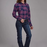 Roper 2206 Unlined Flannel (Purple) - Women's Western Shirt