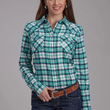 Roper 2206 Unlined Flannel (Green) - Women's Western Shirt