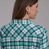 Roper 2206 Unlined Flannel (Green) - Women's Western Shirt