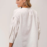 Roper 1599 3/4 Sleave (White) - Women's Western Blouse