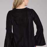 Roper 2335 Poly Velvet (Black) - Women's Western Blouse
