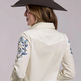 Roper 3250 Floral Fabric (White) - Women's Western Shirt