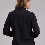 Roper 3105 Floral Fabric (Black) - Women's Western Shirt