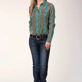 Roper 01418 Wild Stripe (Leopard) - Women's Western Blouse