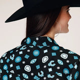 Roper 1778 Jewelry Print (Black) - Women's Western Blouse