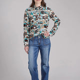 Roper 2224 Photo Collage (Multi) - Women's Western Blouse