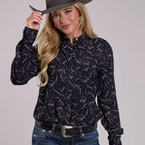 Roper 2857 Constellation Print (Black) - Women's Western Shirt
