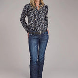 Roper 2422 Vintage Floral (Black) - Women's Western Blouse