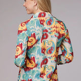 Roper 2073 Ikat Paisley (Blue) - Women's Western Shirt