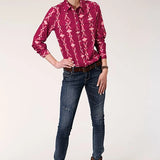 Roper 1275 Aztec Print (Wine) - Women's Western Shirt