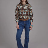 Roper 2201 Icon Aztec (Brown) - Women's Western Shirt
