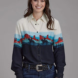 Roper 2202 Western Border (Black) - Women's Western Shirt
