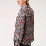 Roper 1279 Sage Paisley (Multi) - Women's Western Blouse