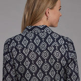 Roper 2133 Ikat Print (Black) - Women's Western Blouse