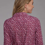 Roper 2134 Wild Wine Print (Leopard) - Women's Western Blouse