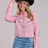 Roper 2862 Solid Arrows (Pink) - Women's Western Blouse
