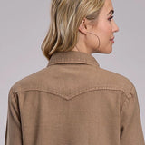 Roper 3134 Cropped Cotton (Brown) - Women's Western Blouse
