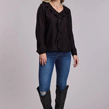 Roper 3106 Long Sleeve (Black) - Women's Blouse
