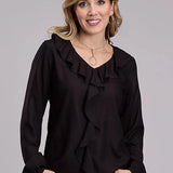 Roper 3106 Long Sleeve (Black) - Women's Blouse