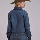 Roper 3200 Snap Denim (Blue) - Women's Western Shirt