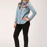 Roper 1789 Retro Denim (Light Blue) - Women's Western Shirt