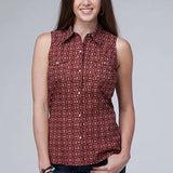 Roper 2005 Ikat Arrows (Red) - Women's Sleeveless Shirt