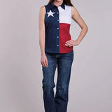 Roper Pieced Texas Flag (Multi) - Women's Sleeveless Shirt