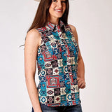 Roper 1909 Vintage Patchwork (Multi) - Women's Sleeveless Shirt