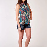 Roper 1909 Vintage Patchwork (Multi) - Women's Sleeveless Shirt