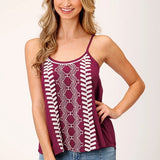 Roper 1529 Embroidery (Red) - Women's Tank Top