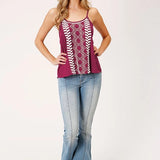 Roper 1529 Embroidery (Red) - Women's Tank Top