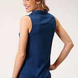 Roper 1520 Poly Crepe (Blue) - Women's Sleeveless Shirt