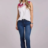 Roper 2849 Ikat Yoke (Red) - Women's Sleeveless Shirt