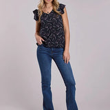 Roper 2857 Constellation Print (Black) - Women's Sleeveless Shirt