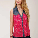 Roper 00164 Arrow Print (Red) - Women's Sleeveless Shirt
