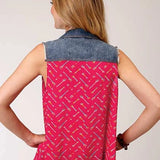 Roper 00164 Arrow Print (Red) - Women's Sleeveless Shirt