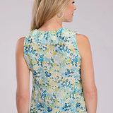 Roper 2489 Floral Aztec (Blue) - Women's Sleeveless Shirt