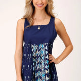 Roper 1538 Solid Cotton (Blue) - Women's Sleeveless Shirt
