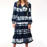 Roper 1291 Knit Tie Dye (Blue) - Women's Dress
