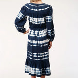 Roper 1291 Knit Tie Dye (Blue) - Women's Dress