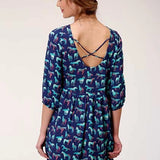 Roper 00338 Horse Print (Blue) - Women's Dress