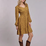 Roper 3189 Horses and Arrows (Honey) - Women's V-Neck Dress